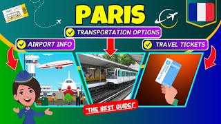 🇫🇷 PARIS Transportation and Travel Tickets Full guide 🚇🚕✈️ [upl. by Brookes]