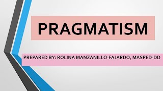 The Philosophy of Pragmatism in Education74 [upl. by Airaet]