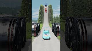 Sonic amp Spider truck vs Giant Bollard  beamng beamngdrive [upl. by Loomis]