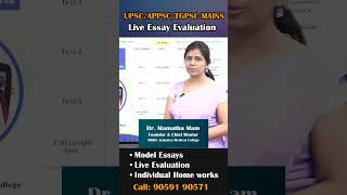 Live Essay Evaluation by Dr Mamatha Mam  UPSC  APPSC TGPSC  Rakshan IAS Academy [upl. by Ytinirt]