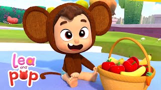 🎵🍌 Apples and Bananas Compilation Mix Songs and Nursery Rhymes for Preschool Kids by Lea and Pop [upl. by Eelarbed]