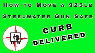 HOW TO MOVE A 925LB STEELWATER GUN SAFE CURB DELIVERED FROM GARAGE INTO THE HOUSE gunsafemoving [upl. by Ahsinaw87]