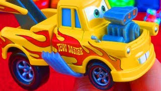 Cars 2 Funny Car Mater Drag Racing diecast VS Drag Star Mater Mattel Toys Disney Pixar Toy Review [upl. by Weisburgh]