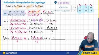 INTERPOLAÇÃO POLINOMIAL  MÉTODO DE LAGRANGE  07 [upl. by Ial]