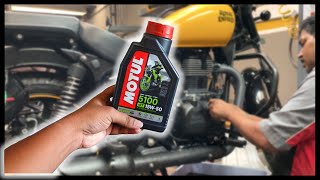 MOTUL 5100 15w 50 premium semisynthetic Engine oil  Best engine oil for Meteor 350 [upl. by Liakim]