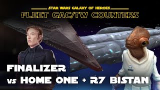 Fleet  Finalizer vs Home One  R7 Bistan  SWGOH GAC TW Ship Counter [upl. by Ebert]