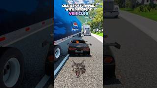 Chance of survival with different vehicles beamng beamngdrive game gameplay gaming beamngcrash [upl. by Grosz]