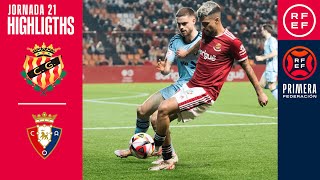 Resumen PrimeraFederación  Gimnàstic de Tarragona 11 CA Osasuna quotBquot  Jornada 21 Grupo 1 [upl. by Neelat]