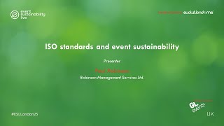 ISO Standards and Event Sustainability  Event Sustainability Live 2023 [upl. by Valdemar258]