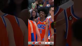 Bucks vs Thunder 👀 2OT 👀 shorts nba highlights [upl. by Noired]