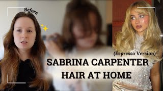 Cut amp Colour my Hair at Home Sabrina Carpenter but espresso Healing my VERY bleach damaged hair [upl. by Lairbag]