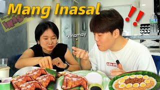 INTRODUCING MANG INASAL TO MY KOREAN BESTIE kinamay na [upl. by Gniw]