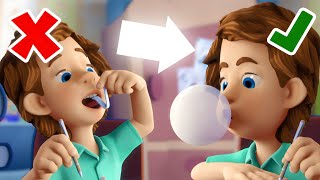 La FORMA CORRECTA de masticar chicle  Los Fixis  Animación para niños [upl. by Adivad]