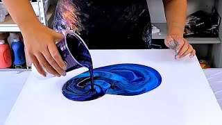 My FAVORITE Acrylic Pouring Techniques Using Just Paint and Water [upl. by Caty]