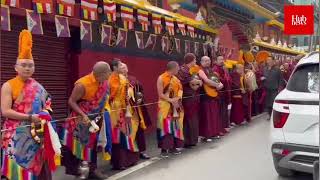 Dalai Lamas fourday sojourn in Gangtok commences with warm welcome and traditional rites [upl. by Vogel]