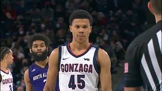 Gonzaga vs North Alabama 12282021 [upl. by Grefer]