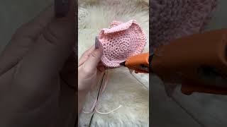 Jumbo version of Lingzhi Handmade’s crochet rose 🥰🌹 crochet [upl. by Hgielanna]