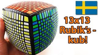 Unboxing av en 13x13 Rubiks kub MoYu 13x13 [upl. by Bakemeier488]