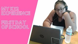 K12 FIRST DAY OF SCHOOL 7TH GRADE VLOG HOMESCHOOLING ONLINE 2018  YAZI CARTER [upl. by Neff]