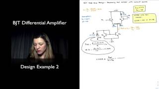 BJT Diff Amp Design Example 2 [upl. by Ydur]