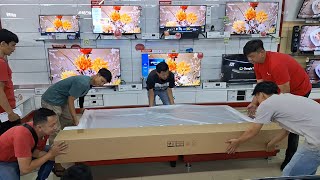 Unboxing TV TCL 98 Inch Google TV TCL98P745 [upl. by Eelynnhoj585]