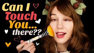 ASMR 💛 CAN I BRUSH YOU THERE 💛 Fast Tingles Overly Repeating Face Brushing Vocal Changes [upl. by Enisaj342]