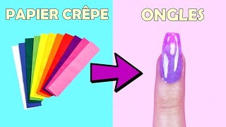 COMMENT FABRIQUER DE FAUX ONGLES À PARTIR DE PAPIER CRÊPE  RESSEMBLE À DE LA GELÉE [upl. by Ytrebil]