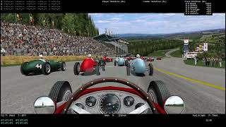 Ferrari Onboard SpaFrancochamps Alberto Ascari 1955 Grand Prix Legends [upl. by Yessac]