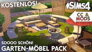 HolzGartenmöbel Pack 🌱😍 Die Sims 4 CC Pack als kostenloser Download [upl. by Elleiand]