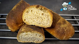 Pane CIABATTA con POOLISH fatto a mano con poco LIEVITO [upl. by Acillegna]