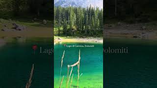 Lago di Carezza Dolomiti nature mountains forest beautyofnature [upl. by Minabe]