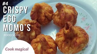 Egg momos fried momos  simple recipe [upl. by Esimorp740]