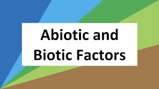 Abiotic and Biotic Factors [upl. by Eboh]