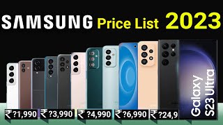 Samsung All New amp Best Mobiles Price List 2023 [upl. by Rodman]