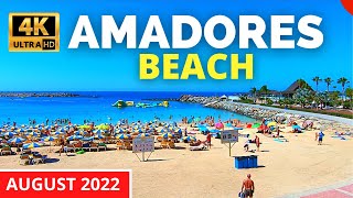 AMADORES Beach Gran Canaria Walk 🔴 August 11 2022  Riu Vistamar to Gloria Palace Royal Hotel [upl. by Poppy835]