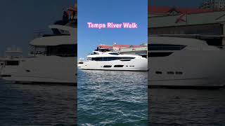 Tampa Riverwalk Tampa Florida millionaires row tampaflorida yacht [upl. by Akinal929]