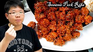 Crispy Sesame Ribs Recipe  Sweet amp Tangy Cantonese Ribs with Sesame Seeds [upl. by Ttennaj]