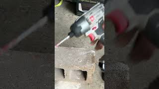 Hammer Drill Vs Impact Driver On Concrete Block [upl. by Nnyleitak517]