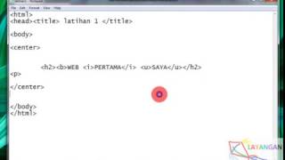 HTML Dasar dengan NOTEPAD 1 HOME PAGE [upl. by Nirek]