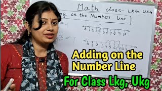 Adding with the number line  Lkg math practice  Ukg maths practice  maths for lkg amp ukg [upl. by Halehs348]