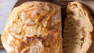 Worlds Easiest Homemade Bread  Crusty Artisan style [upl. by Lustig]