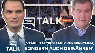 WAHL BAYERN Hat Markus Söder KanzlerAmbitionen – quotFrage ist für mich erledigtquot  WELT Talk [upl. by Eyaj]