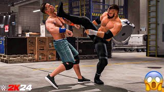 Dean Ambrose KICKS John Cena in the Face – WWE Shocking Moment [upl. by Freeborn]