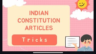 Indian constitution Articles 1 to 11 Tricks  for all Government Exams upsc  cgpsc ssc cgl chsl [upl. by Dewayne]