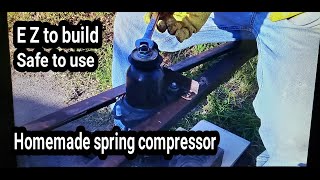 Homemade strut spring compressor  Awesome easy to use  DIY [upl. by Einatsed]