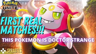 Hoopa Is Pokémon Unites Doctor Strange First Real Gameplay Matches [upl. by Nylednarb387]