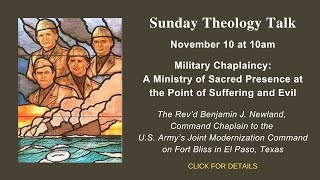 Military Chaplaincy A Ministry of Sacred Presence at the Point of Suffering and Evil [upl. by Galligan214]