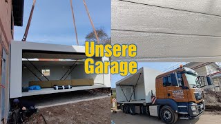 Unsere Garage ist da Großtorgarage von Rekers Beton I Hausbau [upl. by Roosnam374]