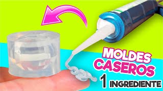 Cómo hacer 10 MOLDES CASEROS de SILICON con 1 solo INGREDIENTE [upl. by Arimat995]