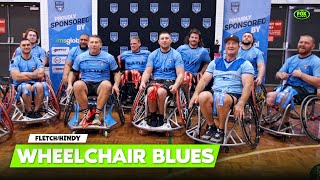 Theyre tryna kill me  Fletch amp Hindy go ALL IN on wheelchair Rugby League 🤣  Matty Johns [upl. by Adnylg]